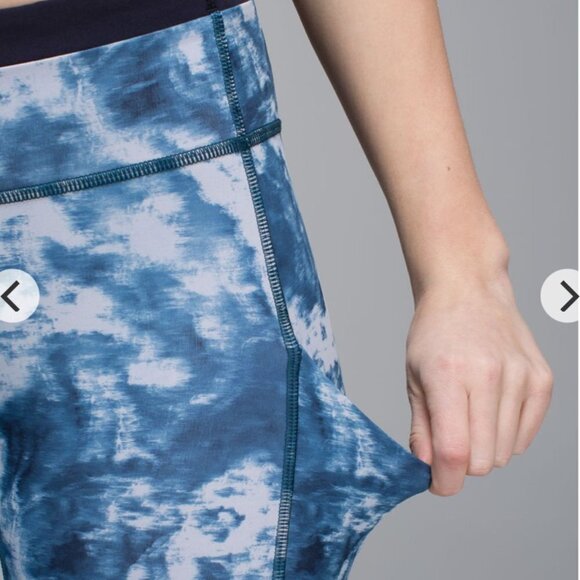 Lululemon Speed Tight III - Tie Dye Pattern - Sea Side Alberta Lake, sz 6 - Picture 12 of 12